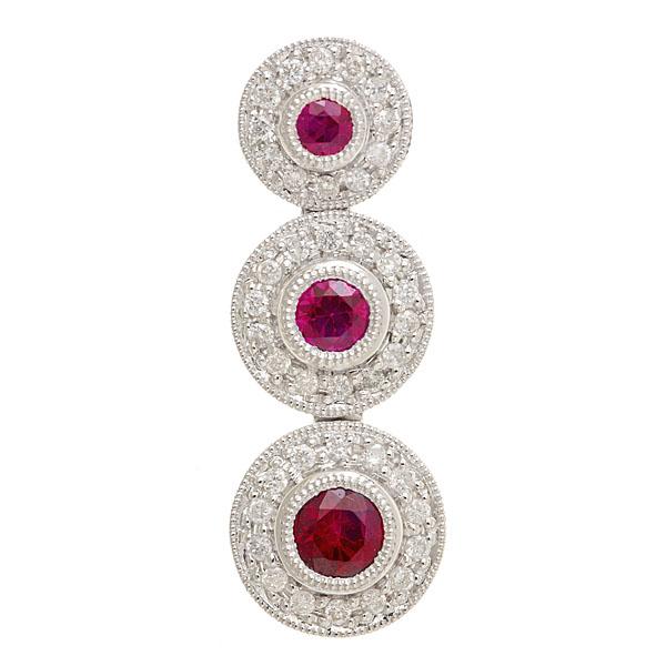 View 14Kw or y/14kr Gold Ruby Pendant