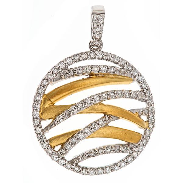 View 14Kw or y/14kr Gold Two Toned Pendant