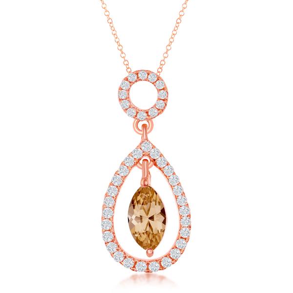 View 14Kw or y/14kr Gold Morganite Pendant