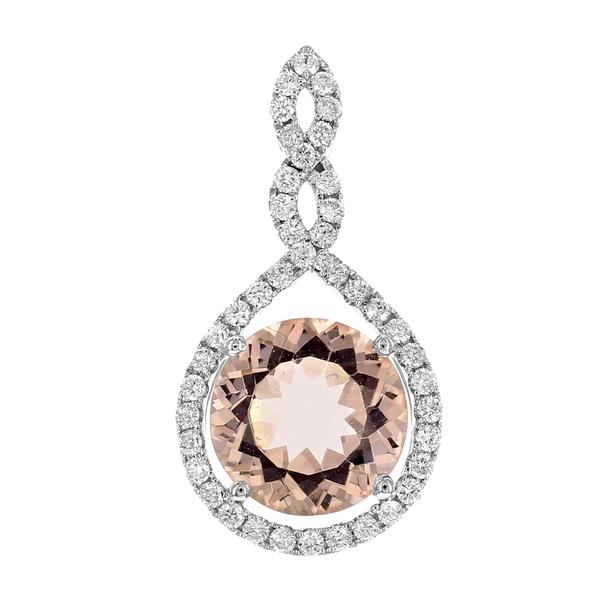 View 14Kw or y/14kr Gold Morganite Pendant