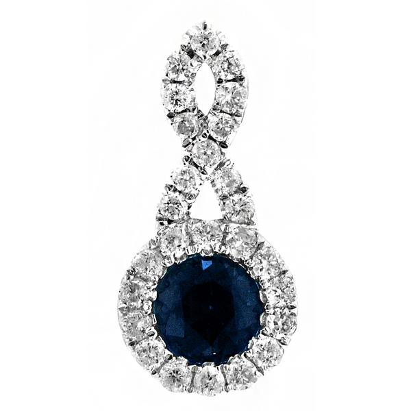 View 14Kw or y/14kr Gold Sapphire Pendant