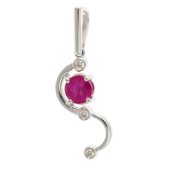 View 14Kw or y/14kr Gold Ruby Pendant