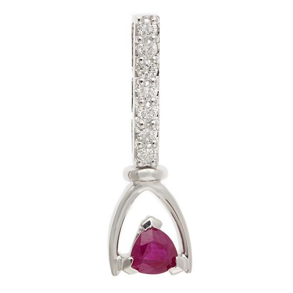 View 14Kw or y/14kr Gold Ruby Pendant