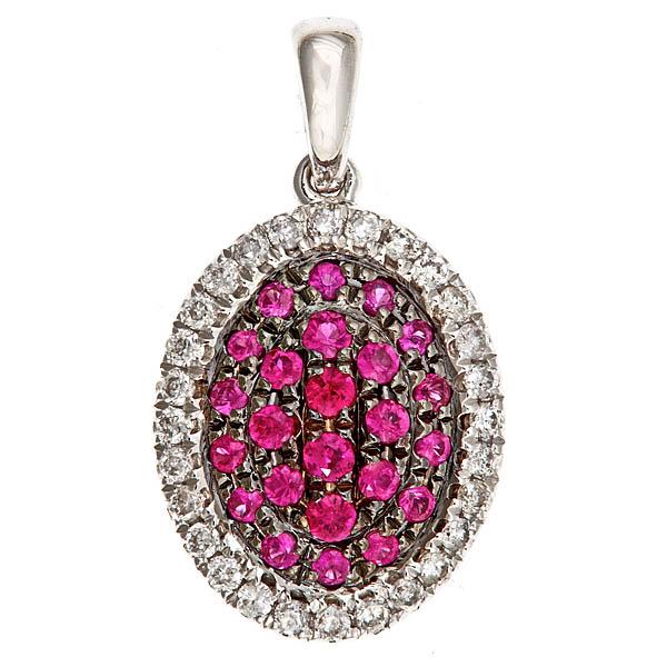 View 14Kw or y/14kr Gold Ruby Pendant