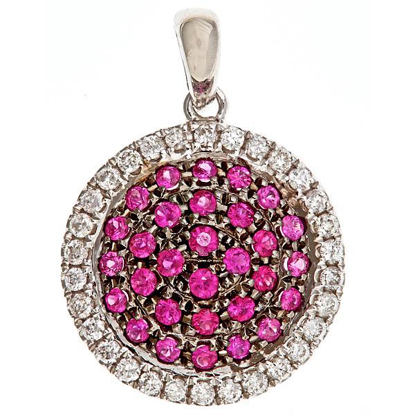 View 14Kw or y/14kr Gold Ruby Pendant